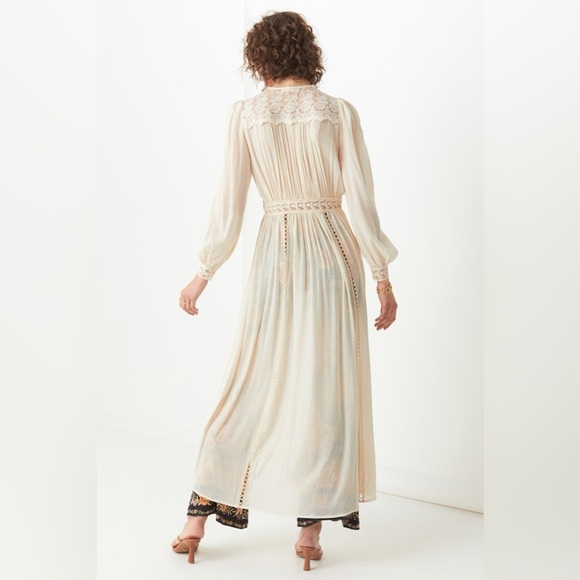 NWT Spell & the Gypsy Le Gauze Lace duster Small new off white dress wedding - Picture 7 of 17